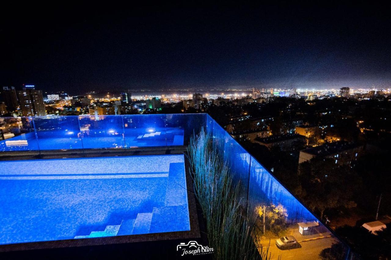 Serene - Infinity Cview Pool - 4 Bedrooms Luxury Penthouse Haifa Kültér fotó