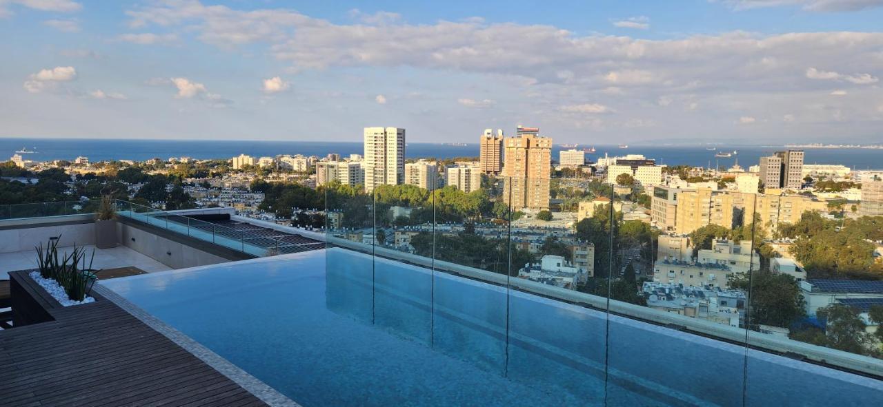 Serene - Infinity Cview Pool - 4 Bedrooms Luxury Penthouse Haifa Kültér fotó