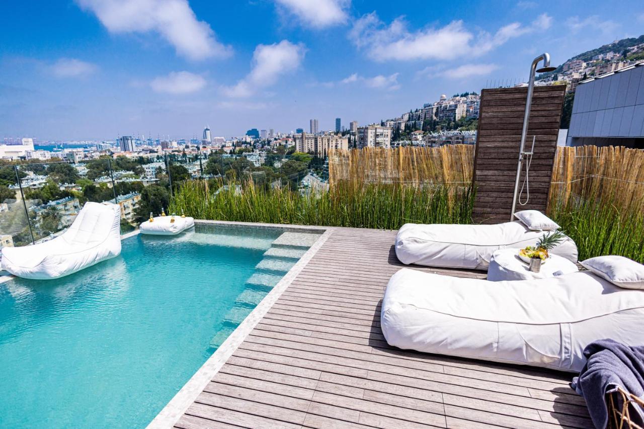 Serene - Infinity Cview Pool - 4 Bedrooms Luxury Penthouse Haifa Kültér fotó